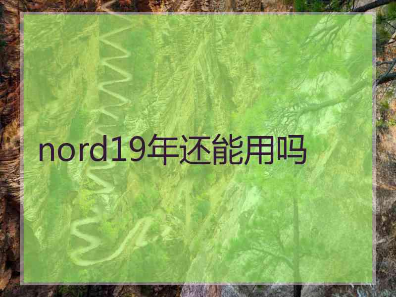 nord19年还能用吗