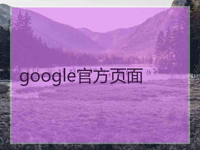 google官方页面